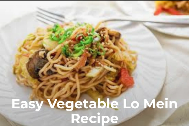 Vegetable Lo Mein Recipe with fresh vegetables and noodles
