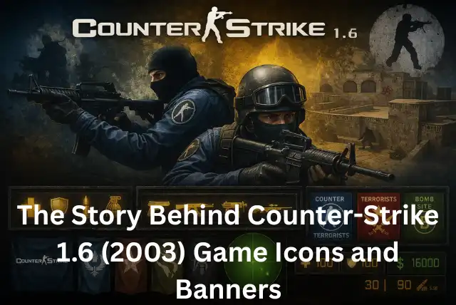 Counter-Strike 1.6 icons and banners gameplay visuals