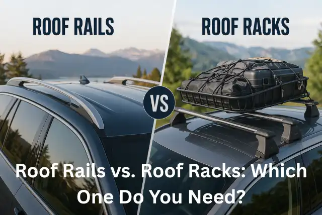 Roof rails vs roof racks comparison on a vehicle