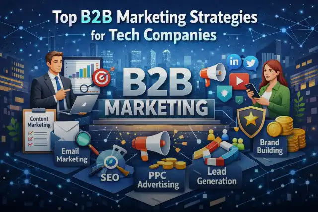 B2B marketing strategies for tech companies illustration
