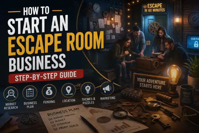 Start an escape room business guide with puzzle room setup