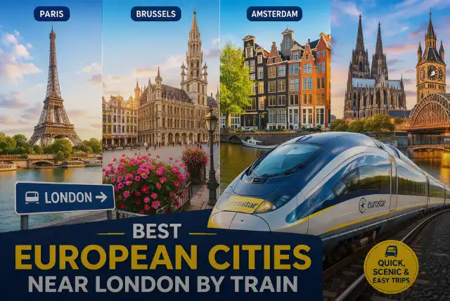 Best European cities near London by train including Paris and Amsterdam