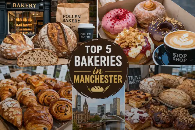 Best bakeries in Manchester showcasing artisan bread and pastries