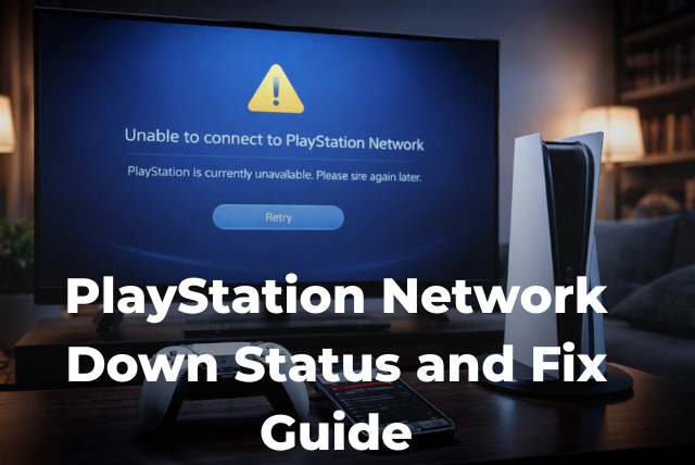 PlayStation Network down error screen showing PSN status issue