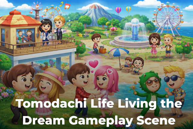 Tomodachi Life Living the Dream gameplay with Mii characters interacting