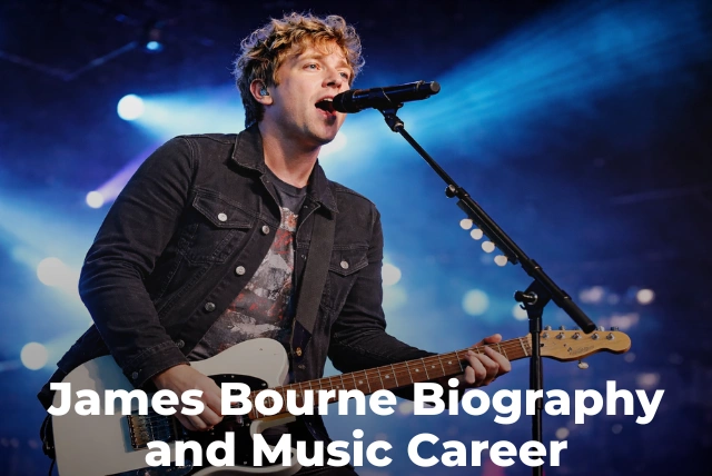 James Bourne performing live with Busted band