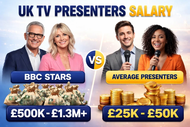 UK TV Presenters Salary Breakdown (BBC Stars vs Average Earnings)