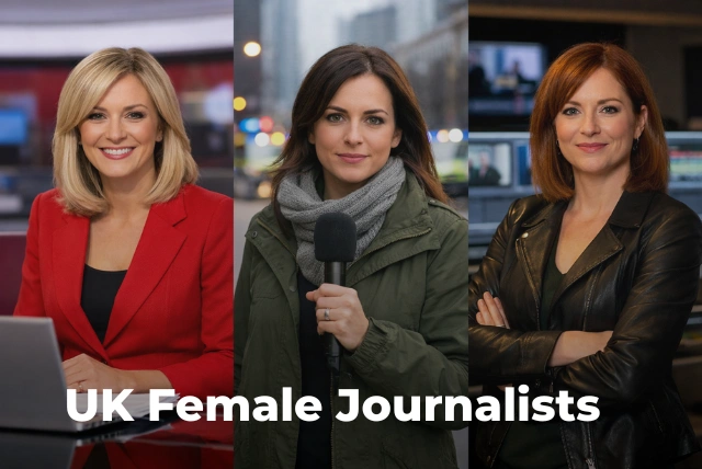 Top UK female journalists 2026 presenting news and reporting stories