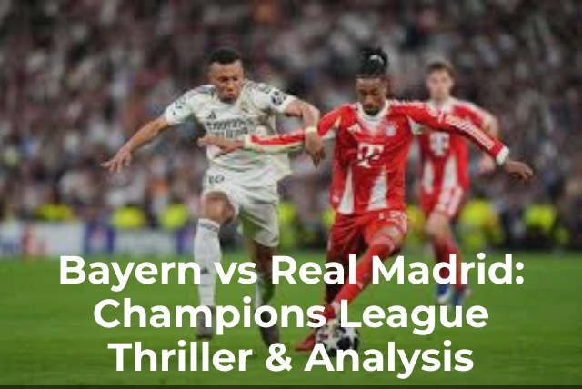 Bayern vs Real Madrid Champions League 2026 match action