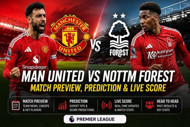 Man United vs Nottm Forest: Match Preview, Prediction & Live Score