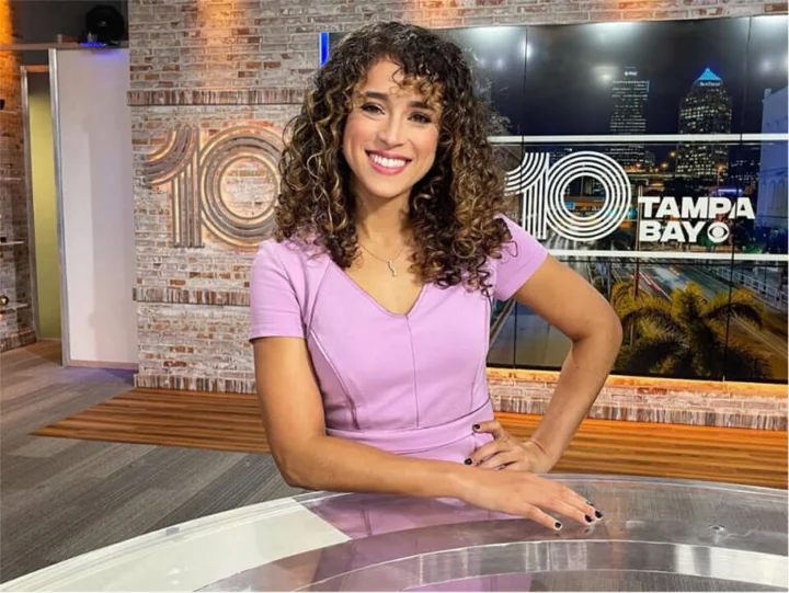 Madison Alworth on the 10 Tampa Bay studio set at WTSP
