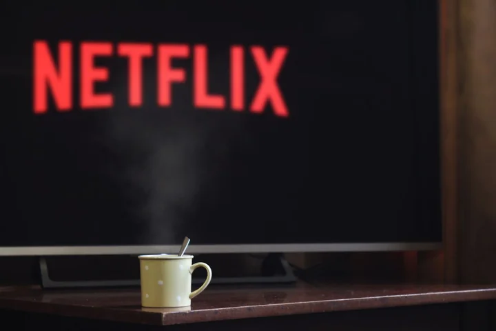 A streaming service on a television screen
