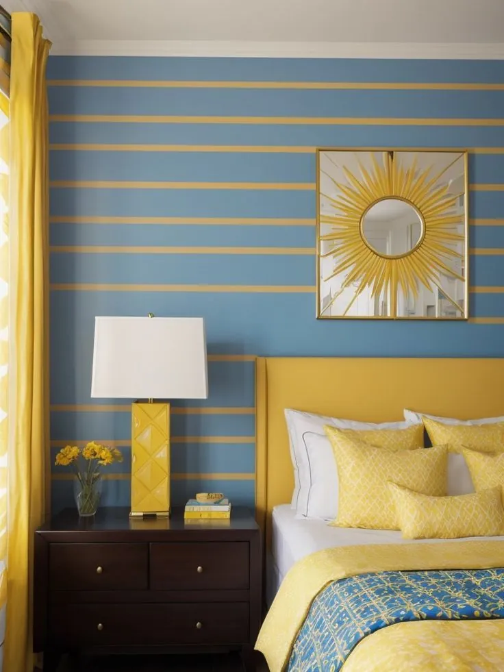 Yellow and Blue Bedroom Decor – 25 Elegant Ideas for a Calm, Cheerful Space